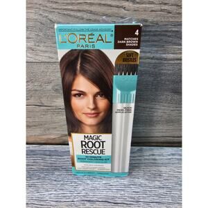 L'Oreal Paris Root Rescue 10 Minute Root Coloring Kit, 4 Dark Brown